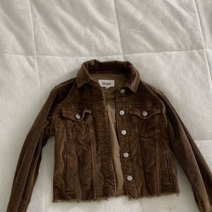UNVIEL: cropped brown corduroy jean jacket